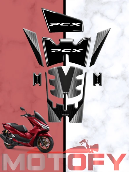 HONDA PCX 125 2025 TANK PAD SETİ BEYAZ KARBON DESEN ürün görseli