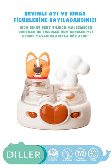 Vagonlife Diller D9239 520ml Çift Kullanım Askılı Pipetli Çelik Matara - Resim 2