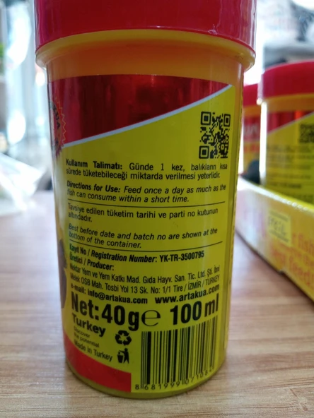 Art Akua Discus Red Etçil Balık Yemi 40 Gram 3 Paket - Resim 2