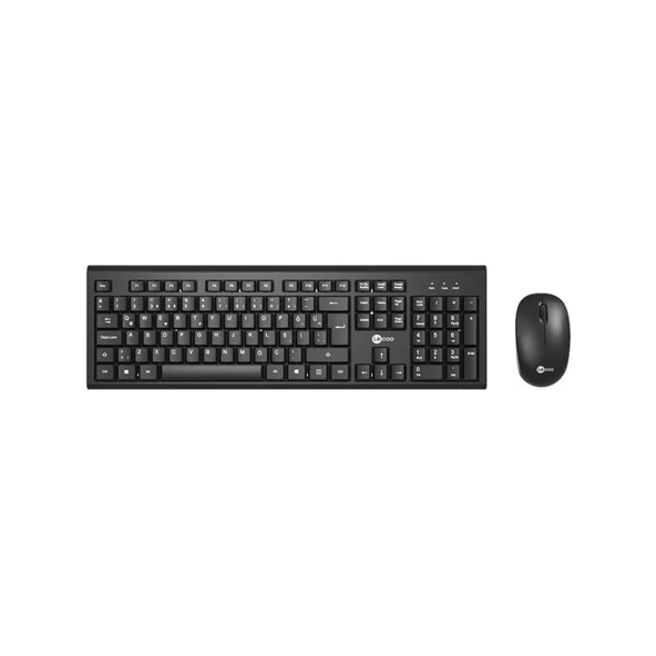 Lecoo Kablosuz Türkçe Q Klavye Mouse Set Siyah KW200-S ürün görseli