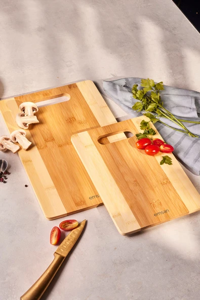 Bambu Lupin 2'li Kesme Tahtası - Resim 2