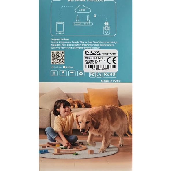 12 Ipc 3+3 Megapiksel 1080P Full Hd Wi-Fi Çift Lensli Gece Görüşlü Bebek Kamerası - Resim 4