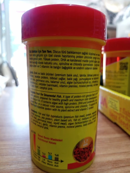 Art Akua Discus Red Etçil Balık Yemi 40 Gram 3 Paket - Resim 3