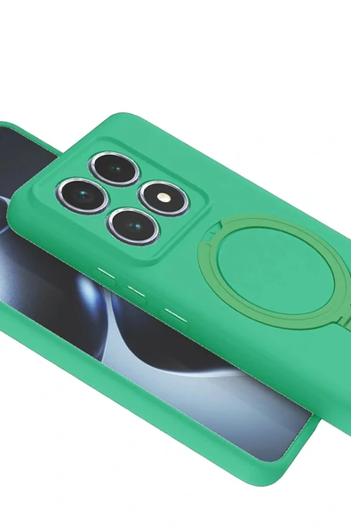 LitaeTrend Xiaomi Mi 14T Pro Regal Magsafe Standlı Kapak - Yeşil - Resim 4
