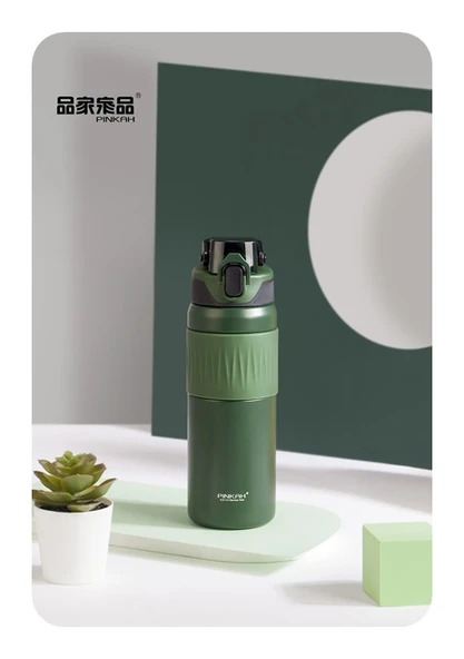 Pınkah PJ-3639 700ml Yeşil Çelik Matara ürün görseli