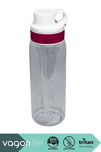 Vagonlife VGN047 800ml Pipetli Pembe Tritan Matara ürün görseli