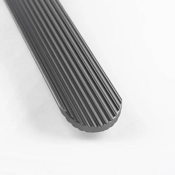 Kanal Kulp Füme Çizgili 320 mm Metal Mobilya Gardırop Çekmece Dolap Kapak Kulpu Kulbu Modern Kulplar - Resim 4