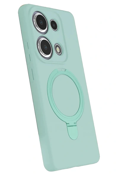 LitaeTrend Xiaomi Redmi Note 13 Pro 4G Regal Magsafe Standlı Kapak - Su Yeşili - Resim 2