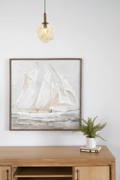 AVONNI AV-60210-1E Eskitme Kaplama Modern Avize E27 Metal Cam 30cm - Resim 2