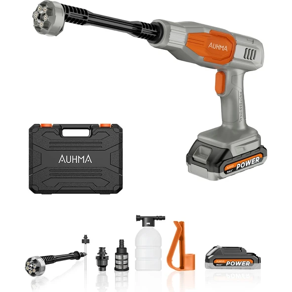 Acr-03 Akülü Basınçlı Araç Yıkama Makinesi | 21V Çift Batarya | 175 Psı Güç | 2.7l/dk Su Akışı ürün görseli