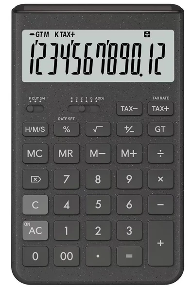 Casio JT-200T-GY 12 Hane Gri Masa Üstü Hesap Makinesi ürün görseli