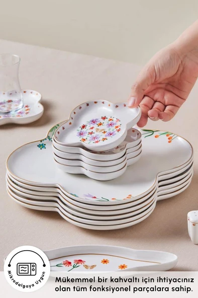 Stream Bone Lunetta 34 Parça 6 Kişilik Kahvaltı Takımı - Resim 6