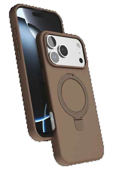 LitaeTrend Apple iPhone 17 Pro Regal Magsafe Standlı Kapak - Çöl Titanyum ürün görseli 1