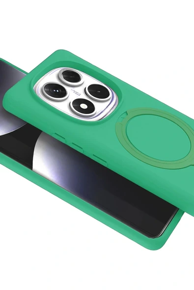 LitaeTrend Xiaomi Redmi Note 14 Pro 4G Regal Magsafe Standlı Kapak - Yeşil - Resim 4