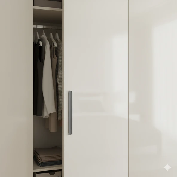 Kanal Kulp Füme Çizgili 320 mm Metal Mobilya Gardırop Çekmece Dolap Kapak Kulpu Kulbu Modern Kulplar - Resim 3