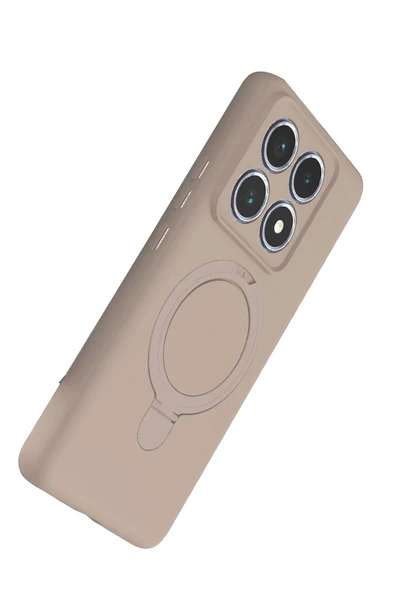 LitaeTrend Xiaomi Mi 14T Pro Regal Magsafe Standlı Kapak - Çöl Titanyum - Resim 3