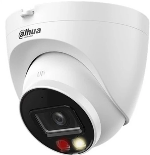 Dahua IPC-HDW1249T-S-IL 2MP 2.8MM Smart Dual Light Aydınlatmalı Sesli Renkli Color Dome IP Kamera ürün görseli