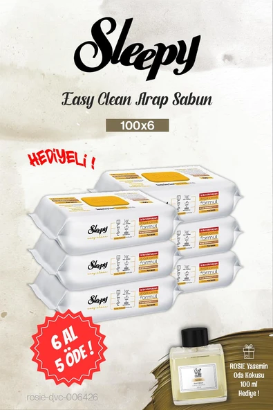 Sleepy Arap Sabun 100'lü 6 AL 5 ÖDE, Rosie Yasemin Oda Kokusu ürün görseli