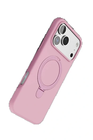 LitaeTrend Apple iPhone 17 Pro Regal Magsafe Standlı Kapak - Açık Pembe - Resim 4