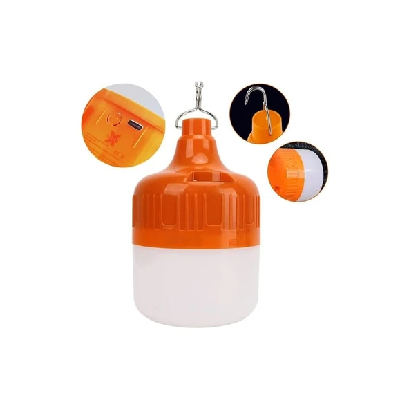 Ledx LN-OR30G 30 Watt Type-C Şarjlı Taşınabilir Asma Kancalı Kamp Çadır Lambası 6500K 1200MAH 3 Mod ürün görseli