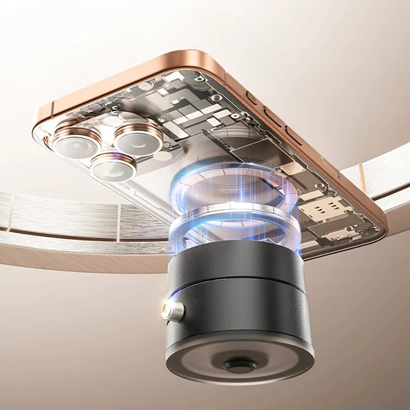 Vakum Özellikli 360 Derece Dönebilen Magnetik  Araç İçi Telefon Tutucu - Resim 7