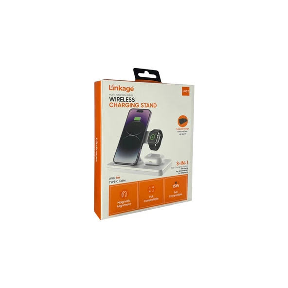 Tecno Mark Store Linkage 3in1 Lws2 Wireless Stand Şarj 15W ürün görseli