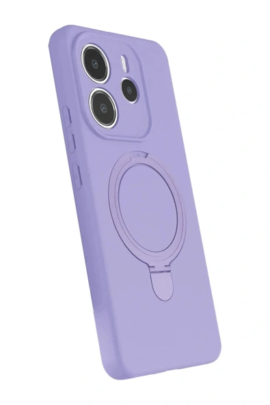 LitaeTrend Xiaomi Redmi Note 14 4G Regal Magsafe Standlı Kapak - Lila - Resim 2