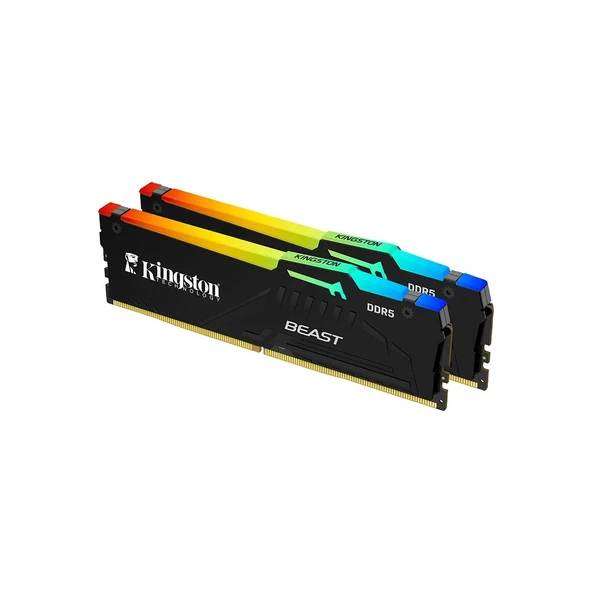 Kingston Beast Rgb Ddr5 64GB (2X32GB) 6000MHZ CL36 Intel Xmp ve Amd Expo Ram - KF560C36BBEAK2-64TR ürün görseli 1