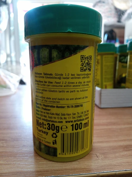 Art Akua Kaplumbağa Yemi 30 Gram 3 Paket - Resim 3
