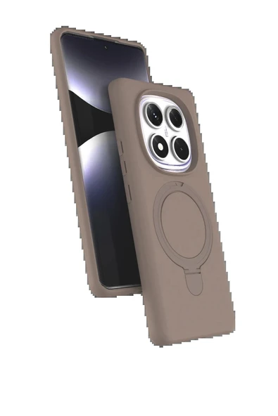 LitaeTrend Xiaomi Redmi Note 14 Pro 4G Regal Magsafe Standlı Kapak - Çöl Titanyum ürün görseli 1