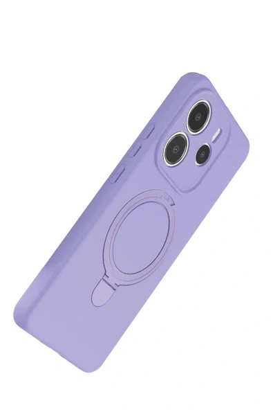 LitaeTrend Xiaomi Redmi Note 14 4G Regal Magsafe Standlı Kapak - Lila - Resim 4