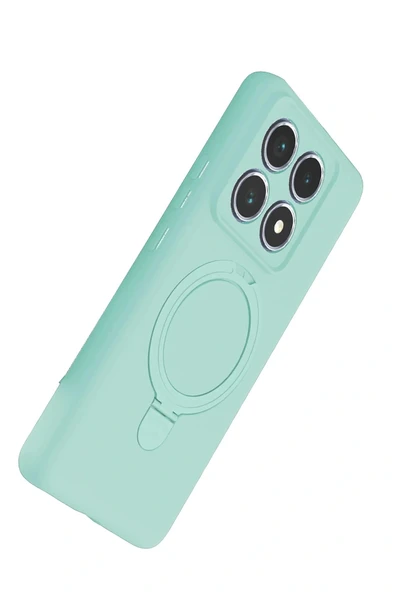 LitaeTrend Xiaomi Mi 14T Pro Regal Magsafe Standlı Kapak - Su Yeşili - Resim 3