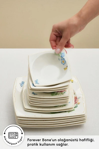 Forever Bone Velora 26 Parça 6 Kişilik Kahvaltı Takımı - Resim 6