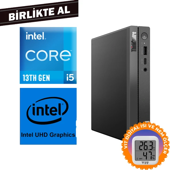 Lenovo ThinkCentre Neo 50Q G4 i5-13420H 8GB 512GB SSD Fdos Mini Pc + VIT Termometre 12LMS4XCTX 024 ürün görseli 1