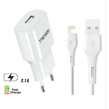 TECHSON ŞARJ BAŞLIGI VE CABLE LIGHTNING IPHONE ürün görseli