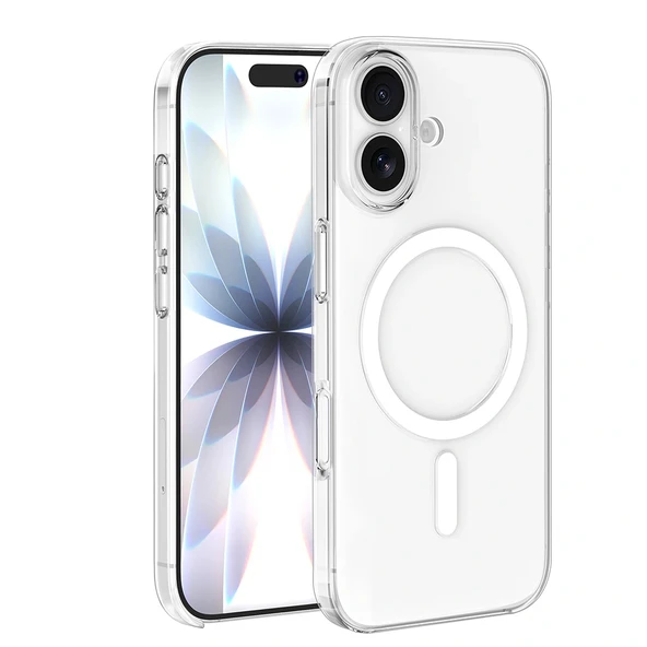 iPhone 17 Kılıf Wireless Şarj Özellikli Şeffaf Orjin Kapak ürün görseli