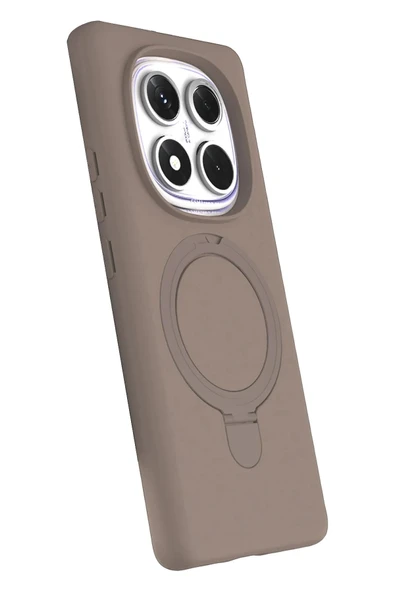 LitaeTrend Xiaomi Redmi Note 14 Pro 4G Regal Magsafe Standlı Kapak - Çöl Titanyum - Resim 2