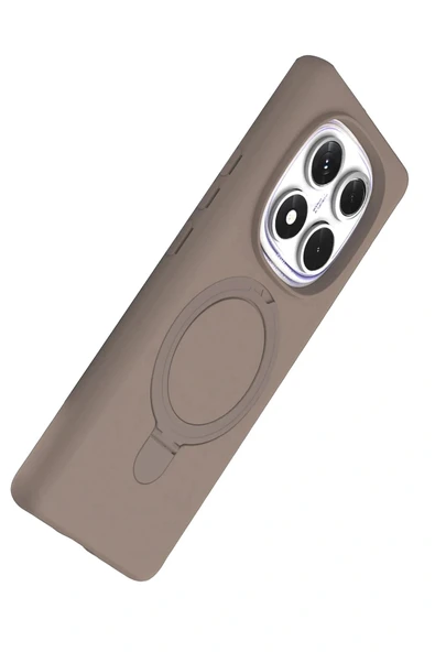 LitaeTrend Xiaomi Redmi Note 14 Pro 4G Regal Magsafe Standlı Kapak - Çöl Titanyum - Resim 5