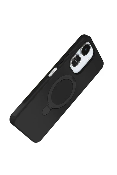 LitaeTrend Xiaomi Redmi 13C Regal Magsafe Standlı Kapak - Siyah - Resim 4
