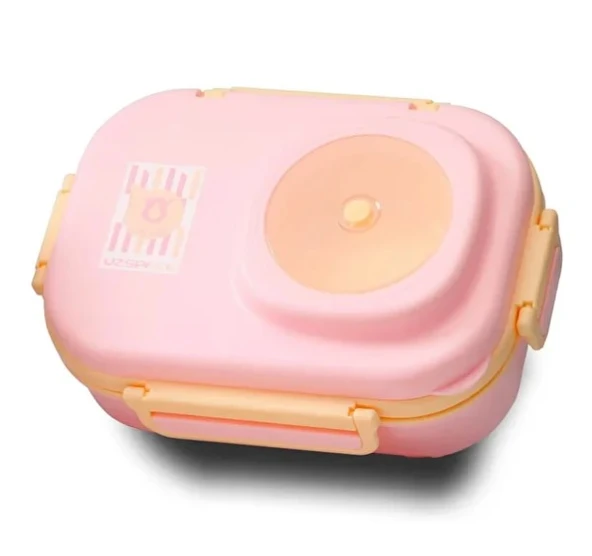 Vagonlife 8021 600ml 3 Bölmeli Pembe Çelik Saklama Kabı ürün görseli