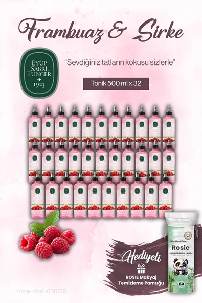 Eyüp Sabri Tuncer 32'li Frambuaz Sirke Tonik 500 ml ve ROSIE ürün görseli