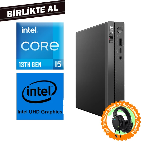 Lenovo ThinkCentre Neo 50Q G4 i5-13420H 32GB 1TB SSD W11P Mini Pc + Gaming Kulaklık 12LMS4XCTX 039 ürün görseli 1