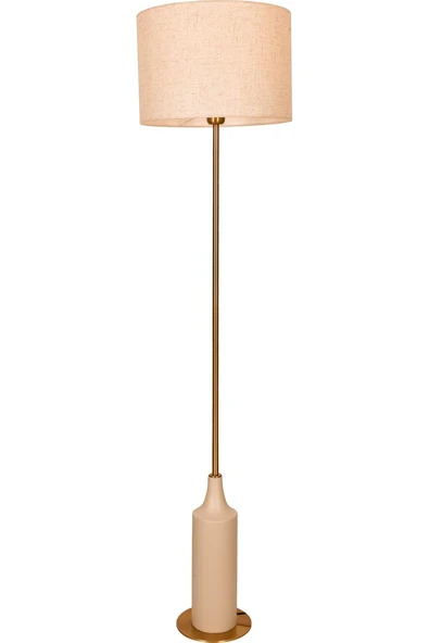 AVONNI  Krem/Eskitme Boya/Kaplama Lambader E27 Ahşap Kumaş Metal 40cm ürün görseli 1