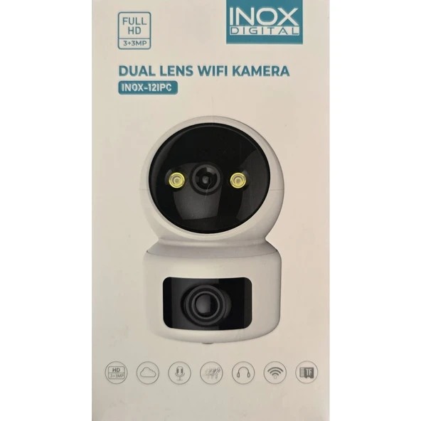 12 Ipc 3+3 Megapiksel 1080P Full Hd Wi-Fi Çift Lensli Gece Görüşlü Bebek Kamerası ürün görseli