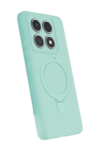 LitaeTrend Xiaomi Mi 14T Pro Regal Magsafe Standlı Kapak - Su Yeşili - Resim 2