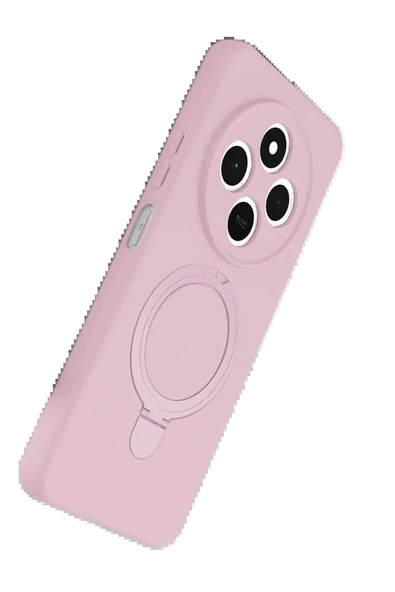 LitaeTrend Xiaomi Redmi 14C Regal Magsafe Standlı Kapak - Açık Pembe - Resim 4