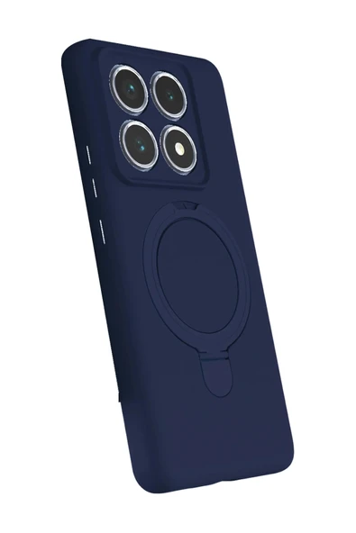 LitaeTrend Xiaomi Mi 14T Pro Regal Magsafe Standlı Kapak - Lacivert - Resim 2