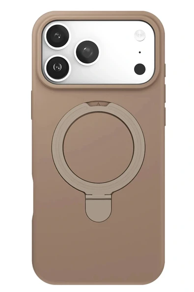 LitaeTrend Apple iPhone 17 Pro Regal Magsafe Standlı Kapak - Çöl Titanyum - Resim 2