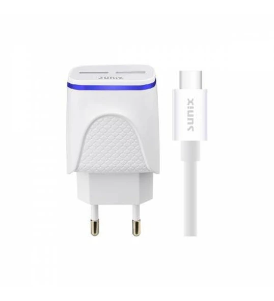 SUNİX S-209 ÇİFT GİRİŞLİ TYPE-C ŞARJ BAŞLIGI VE CABLE ürün görseli