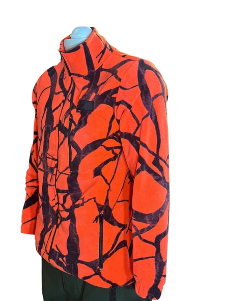 Hon Turuncu Desenli Polar - Resim 4